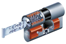 Keso Omega Zylinder und Schlüssel für Schliessanlage